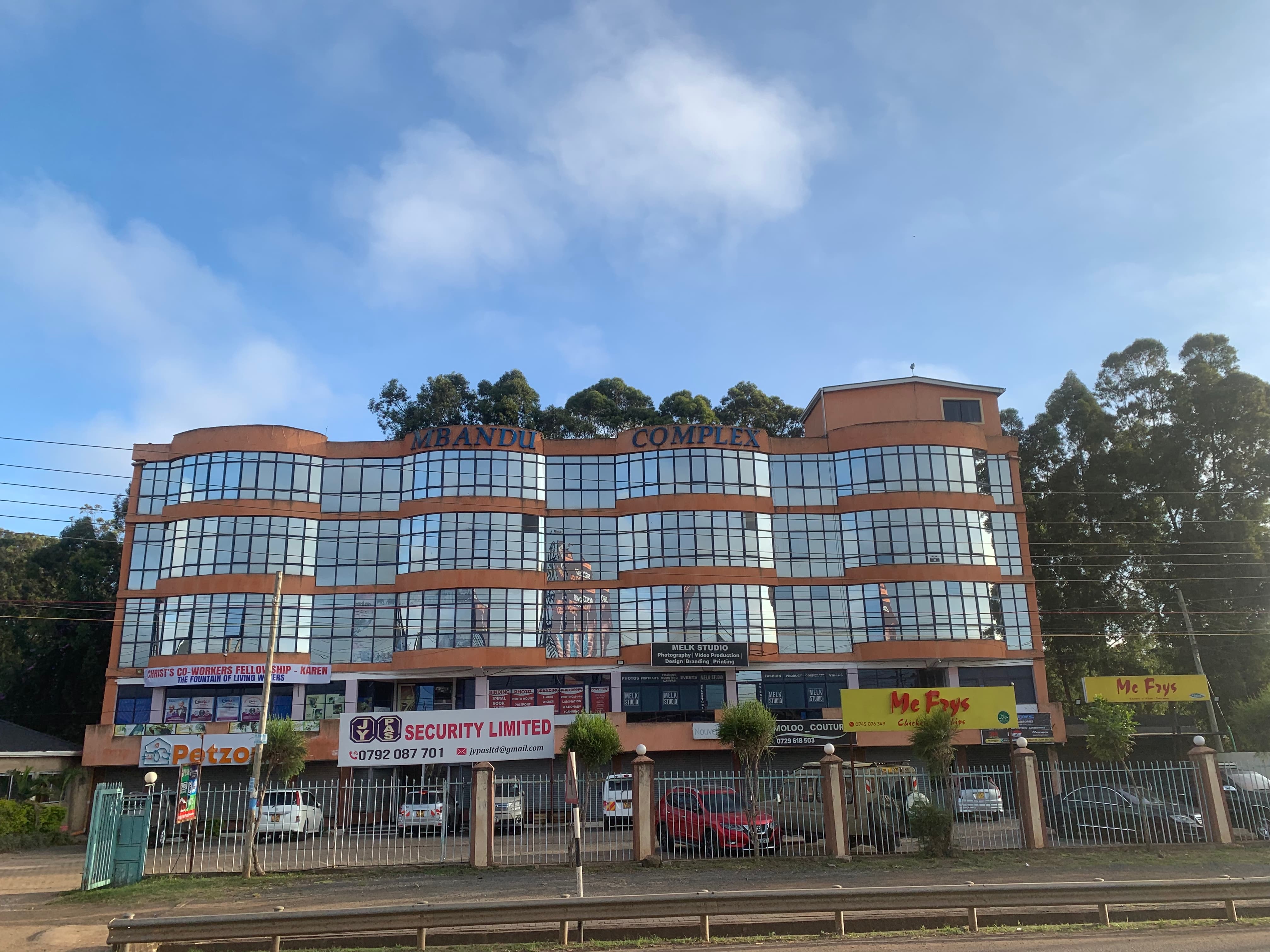 Mbandu Complex building frontage on Langata Road, Bomas Nairobi
